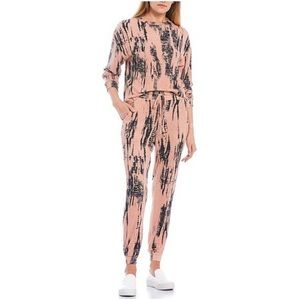 Fornia Peach Tie Dye Lounge Set Size Small